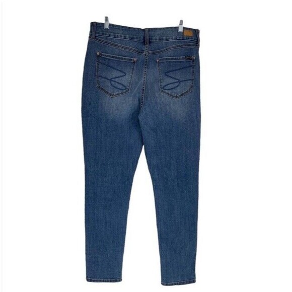 Seven7 Jeans Blue Denim Tummyless High Rise Skinny Slim Stretch Plus Size 16 EUC - Picture 2 of 11